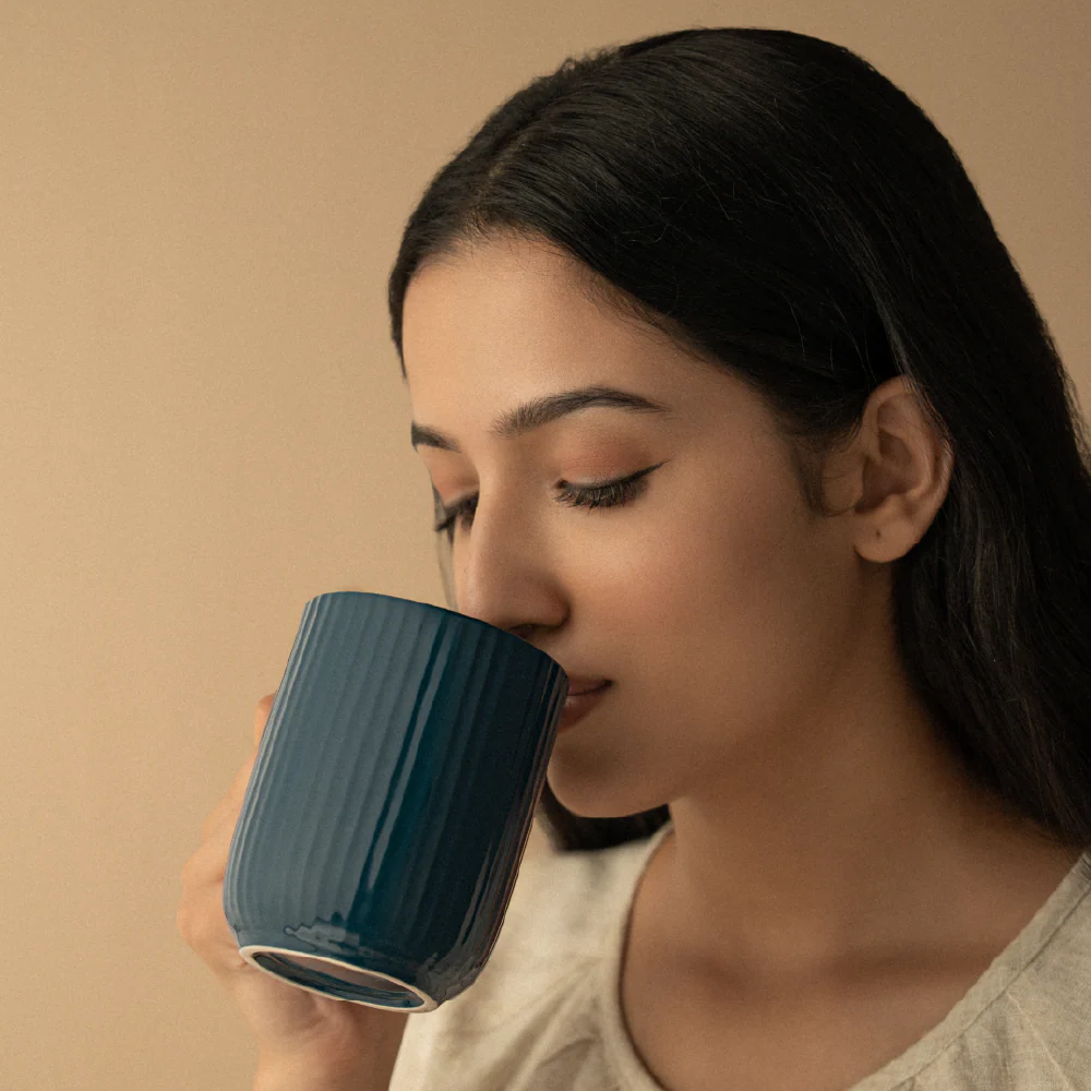 Flute Porcelia Mug, Caspian - Image 4