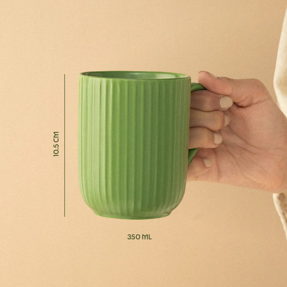Flute Porcelia Mug, Moss - Image 3
