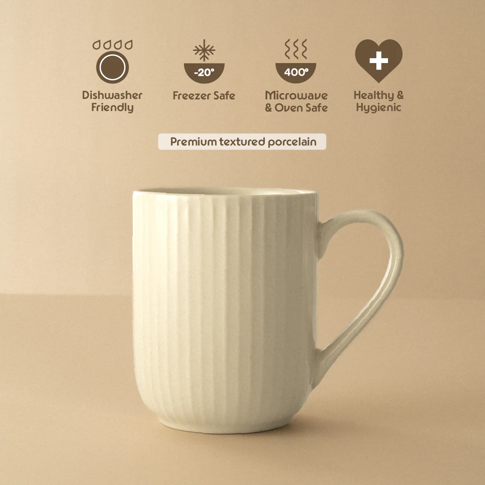 Flute Porcelia Mug, Pearl - Image 5