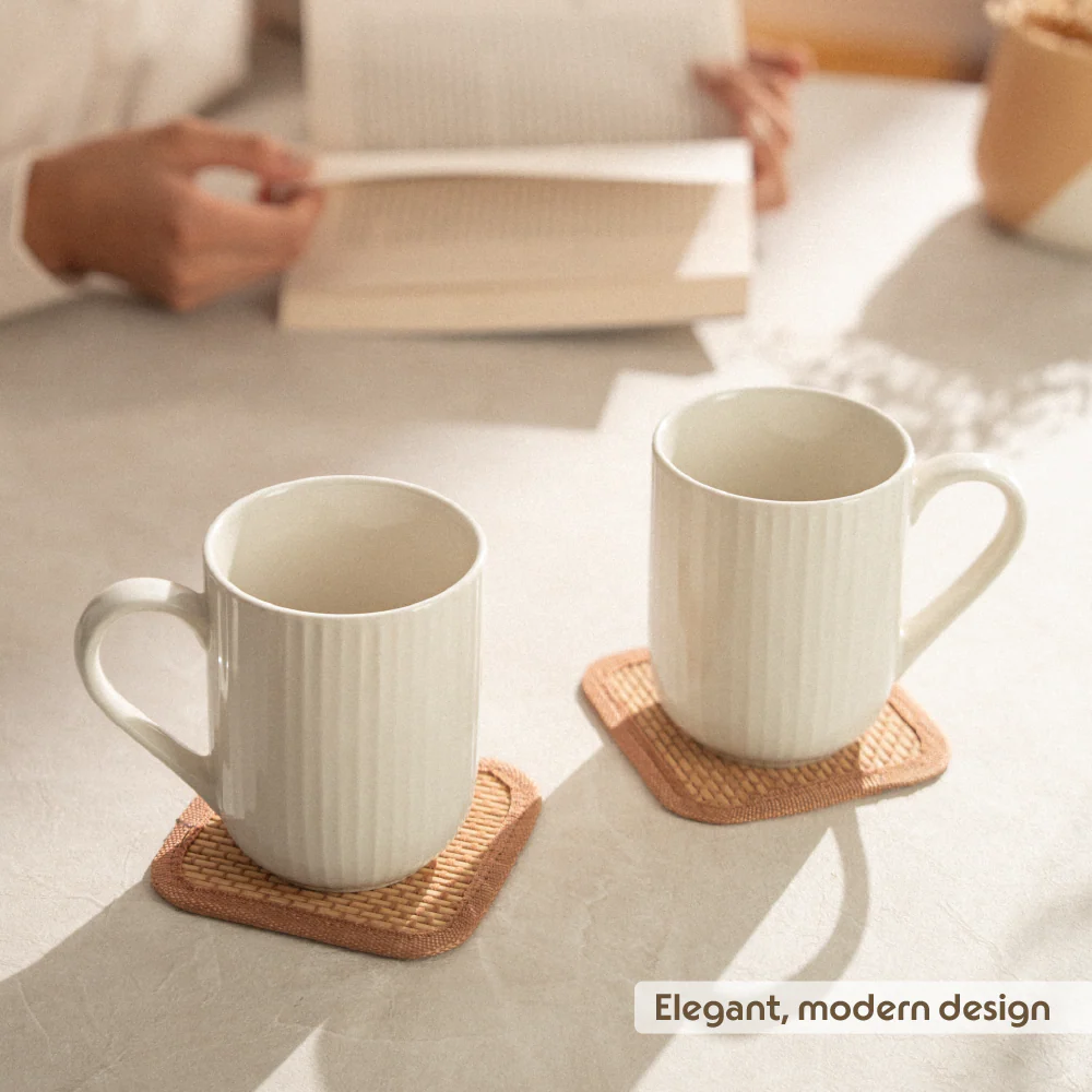 Flute Porcelia Mug, Pearl - Image 6
