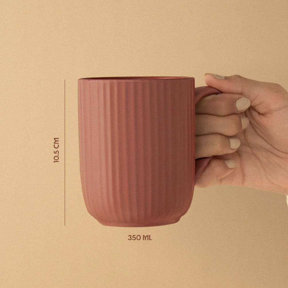 Flute Porcelia Mug, Rose - Image 3
