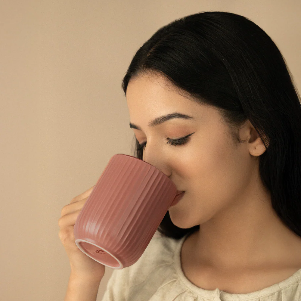 Flute Porcelia Mug, Rose - Image 4