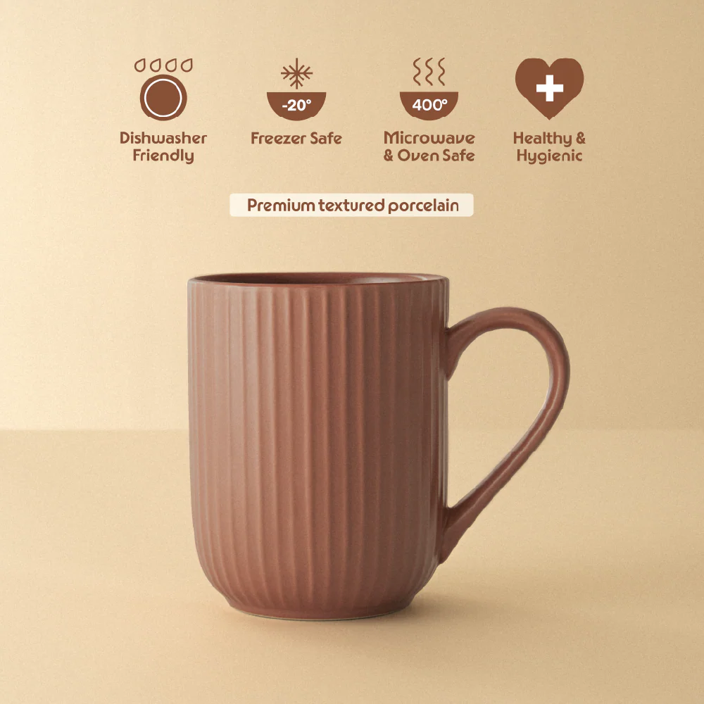 Flute Porcelia Mug, Rose - Image 5