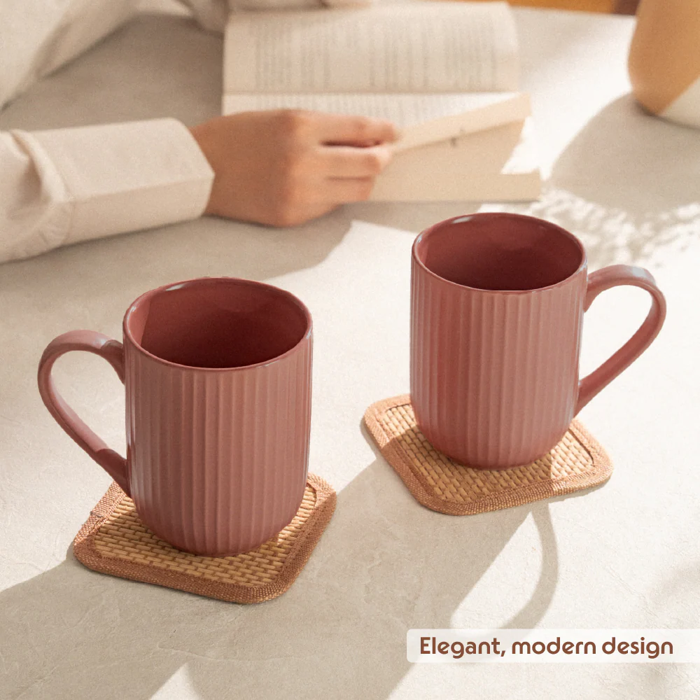 Flute Porcelia Mug, Rose - Image 6