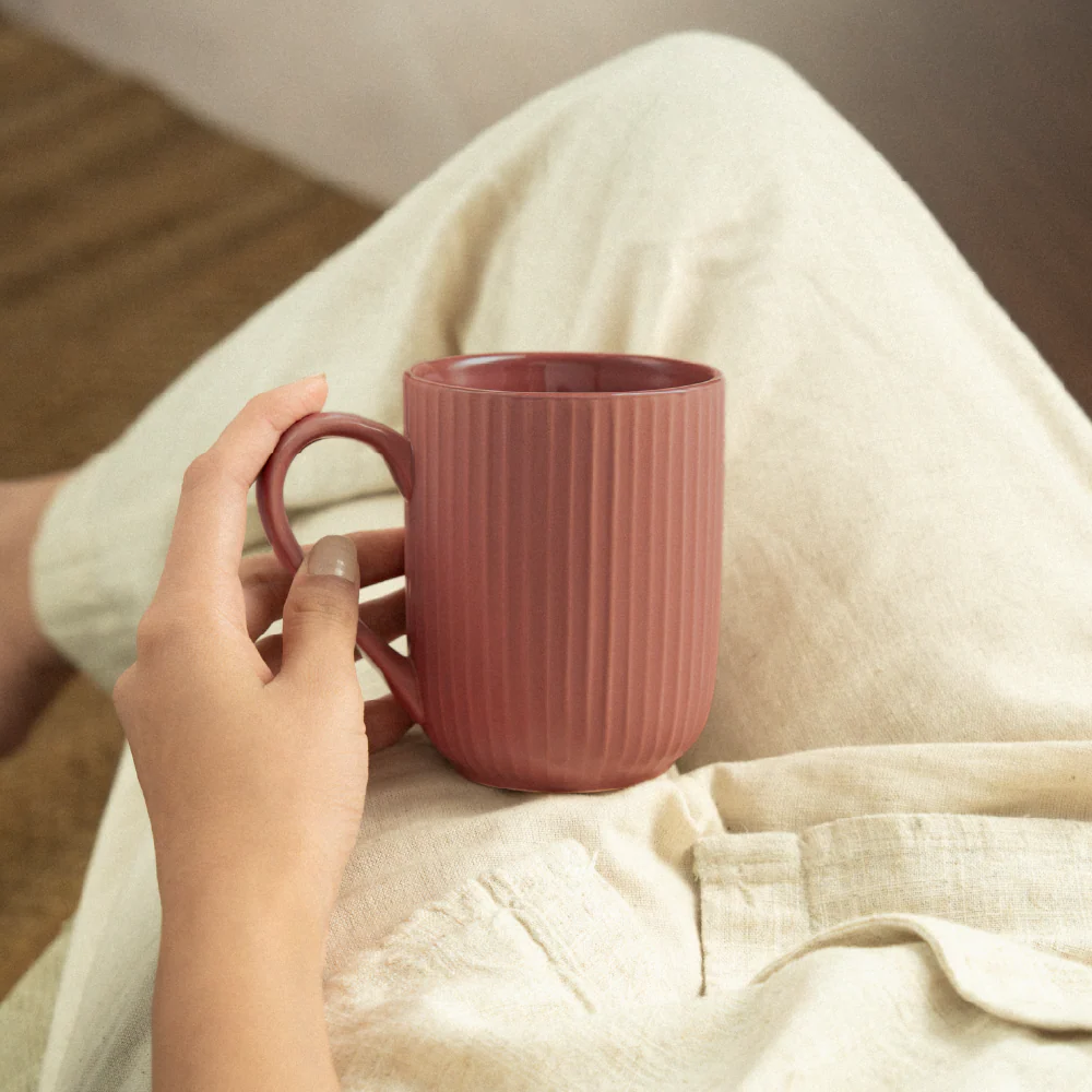 Flute Porcelia Mug, Rose - Image 8