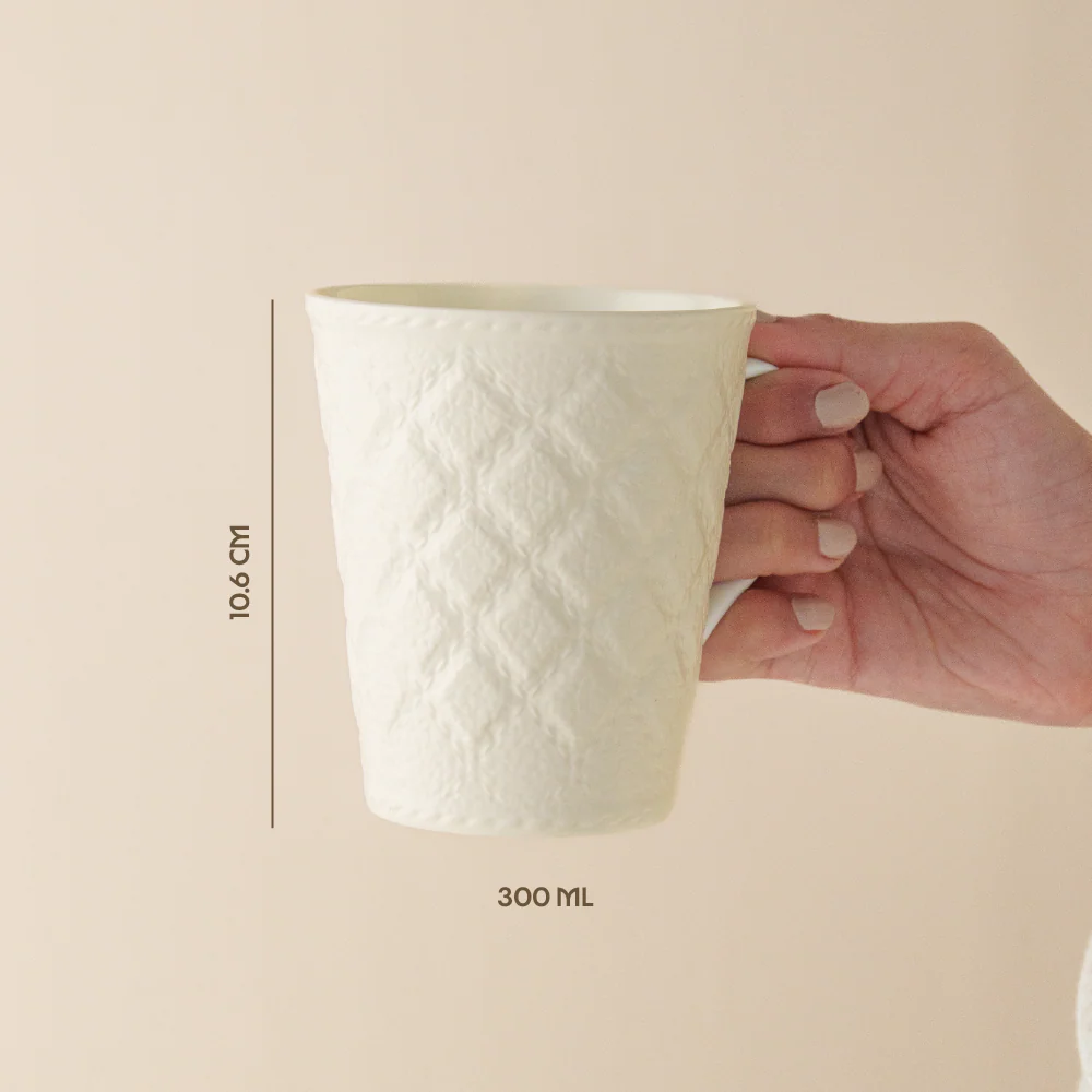 Velvetto Porcelia Mug, Ivory - Image 3