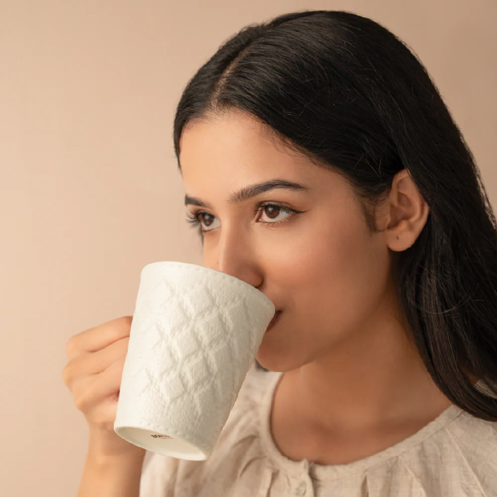 Velvetto Porcelia Mug, Ivory - Image 4