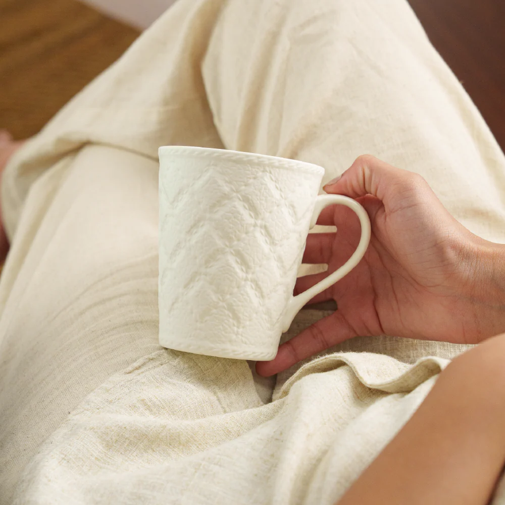 Velvetto Porcelia Mug, Ivory - Image 8