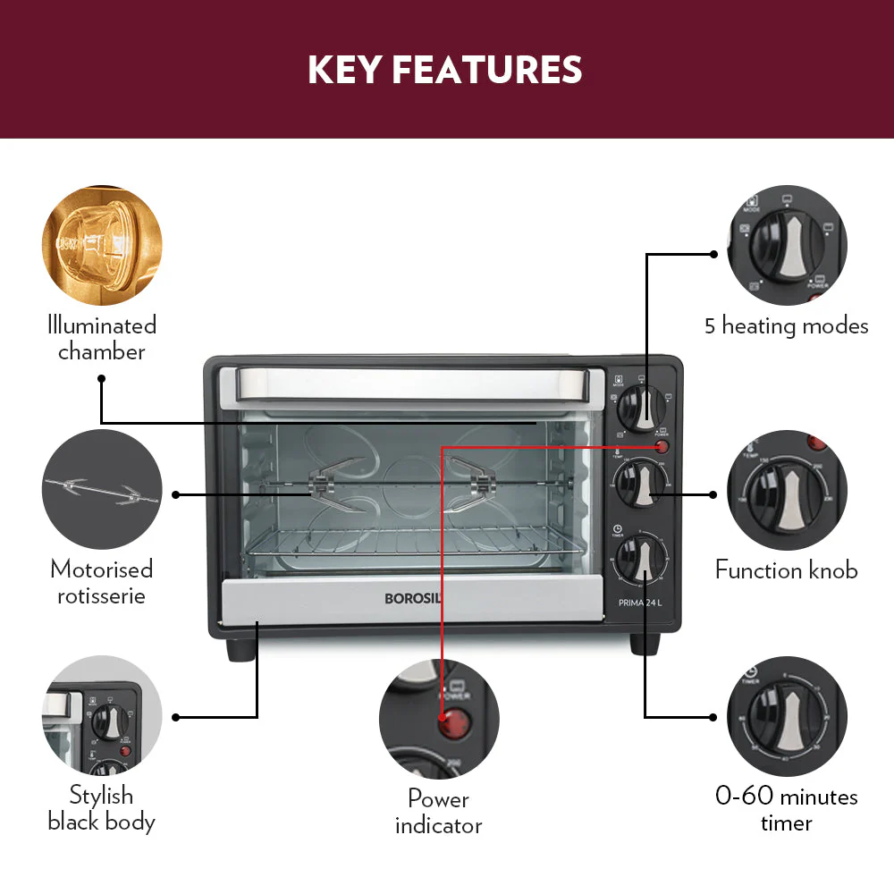 Prima 24L Oven Toaster Griller (OTG) - Image 13