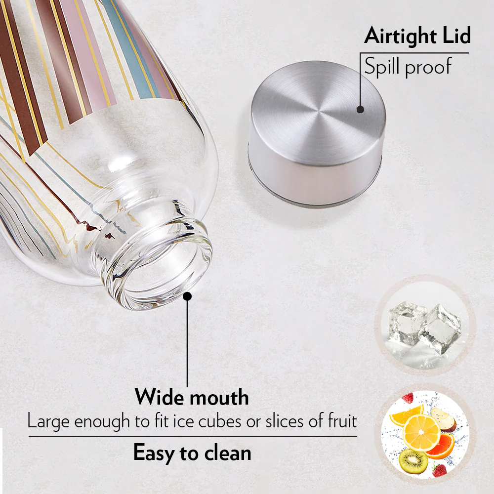 Neo Narrow Mouth Prism Glass Bottle - Image 3
