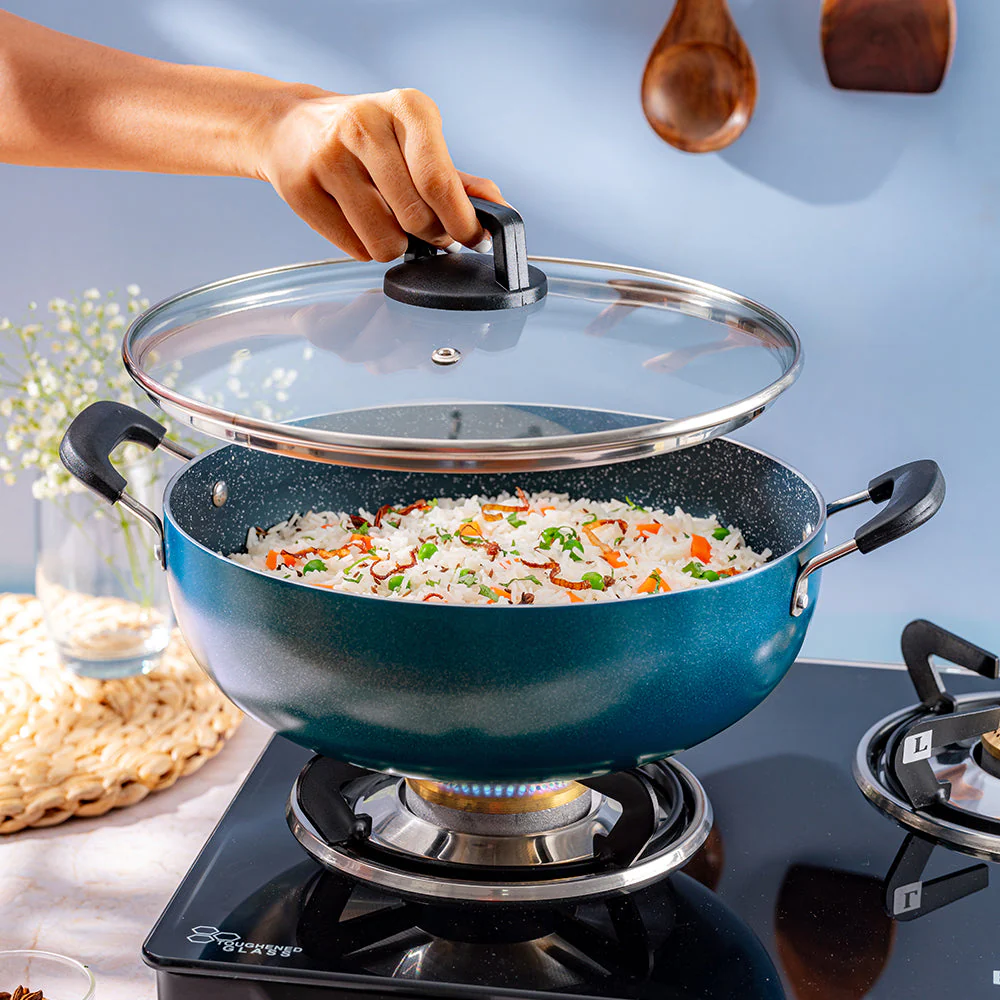Pro Chef Nonstick Kadhai with Lid - Image 8