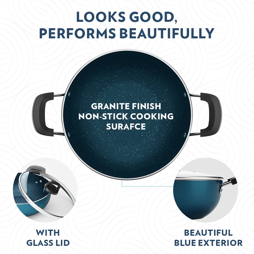 Pro Chef Nonstick Kadhai with Lid - Image 6