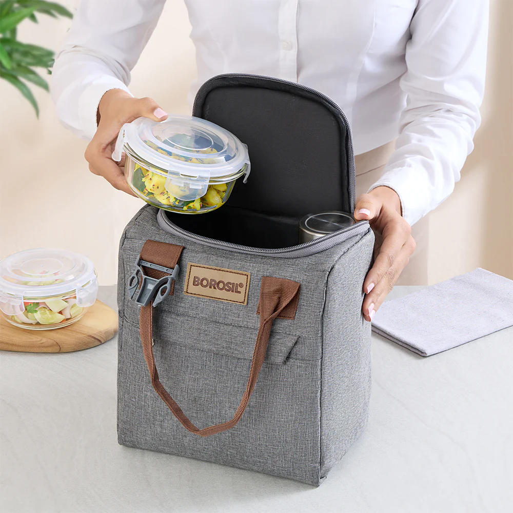 Pro Round Glass Lunch Box with Glass Bottle - Image 16