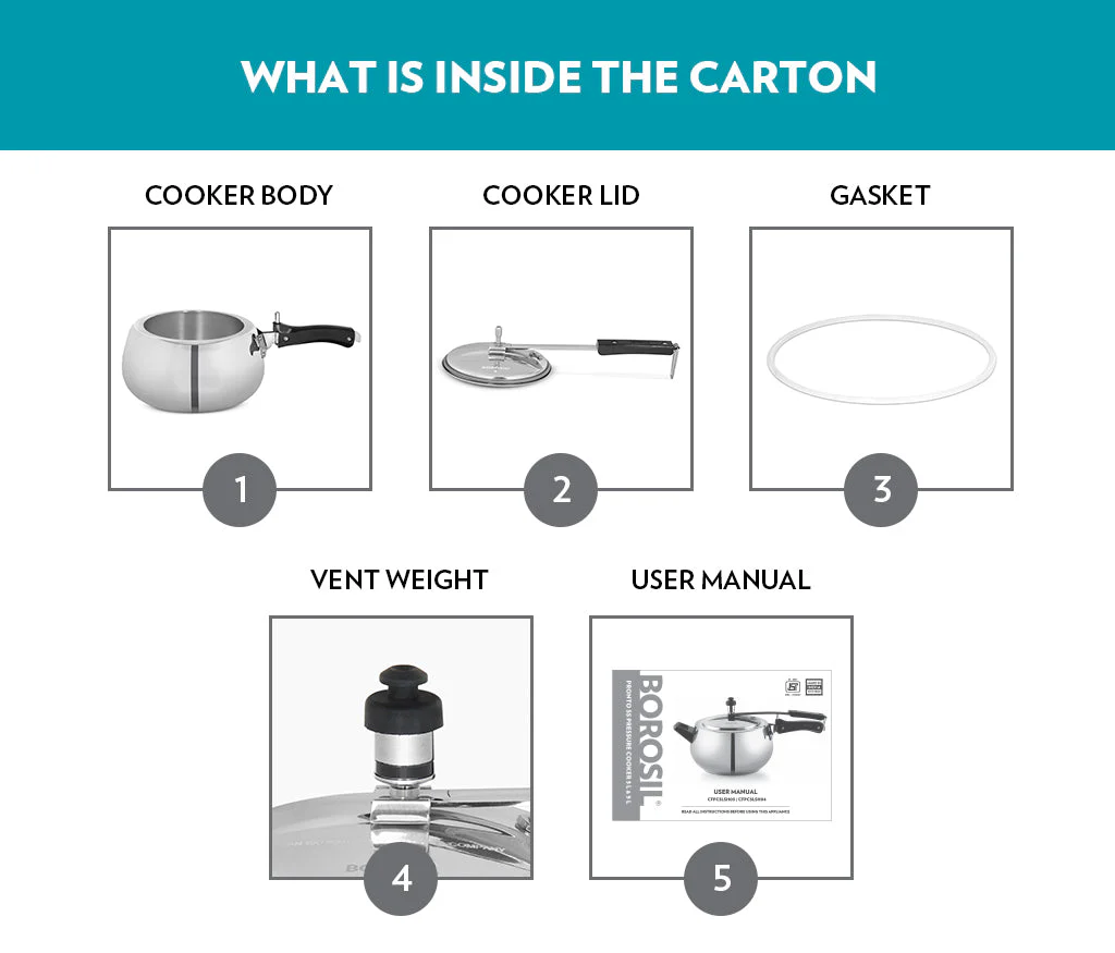 Pronto Stainless Steel Pressure Cooker - Image 6