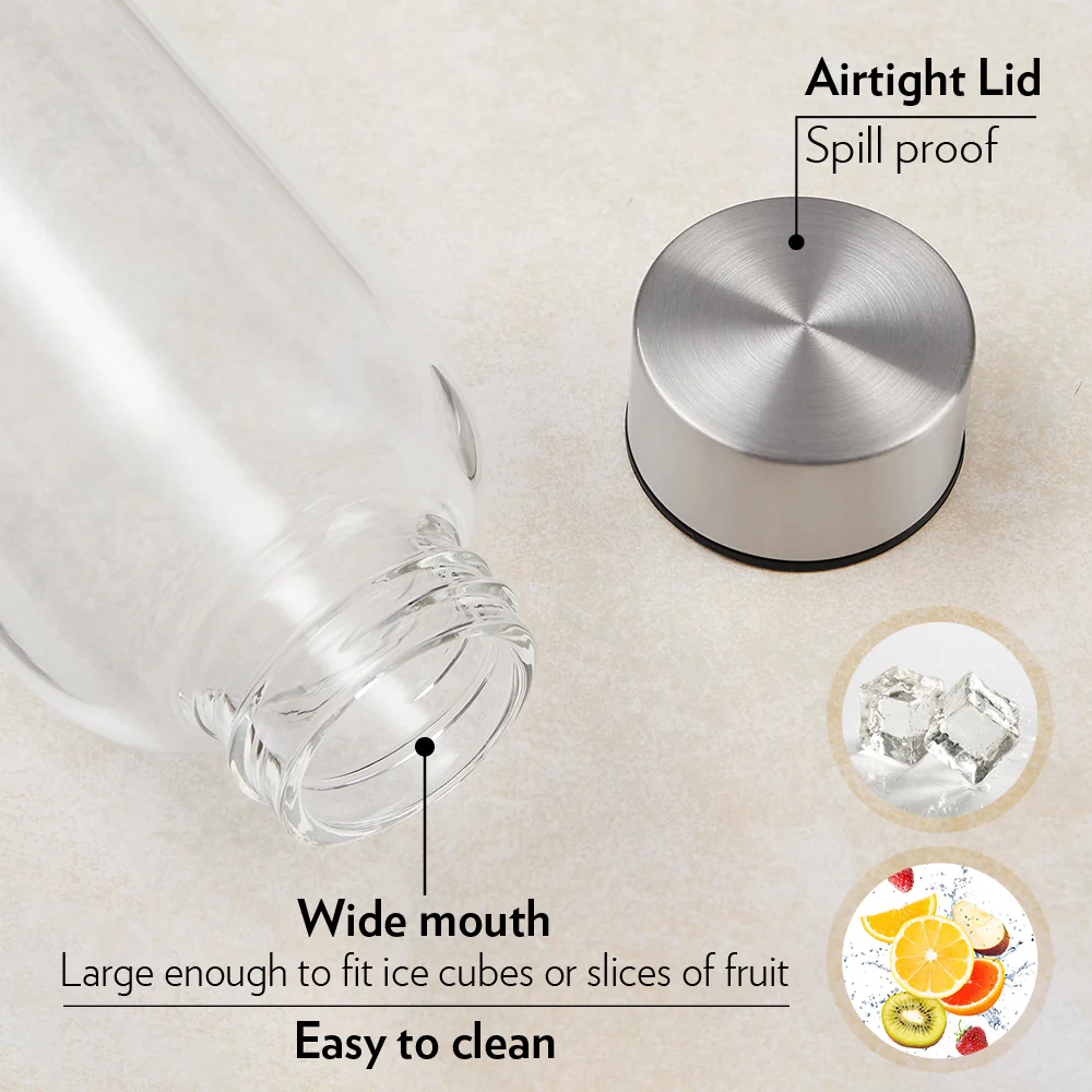 Neo Narrow Mouth Roma Glass Bottle - Image 3