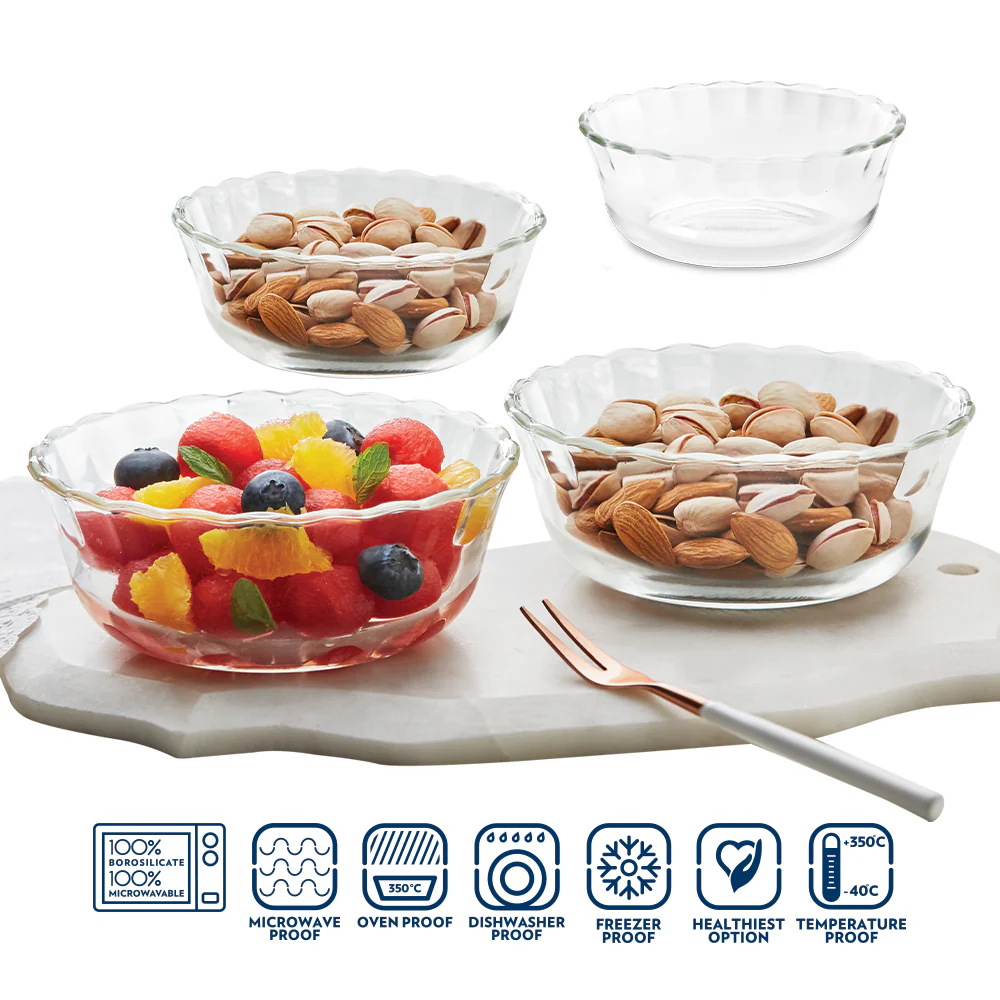 Borosil Designer Bowl Set, 430ml x 4 - Image 17