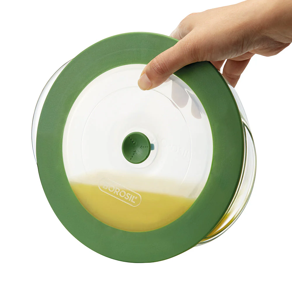 Round Dish with Green Lid - Image 3