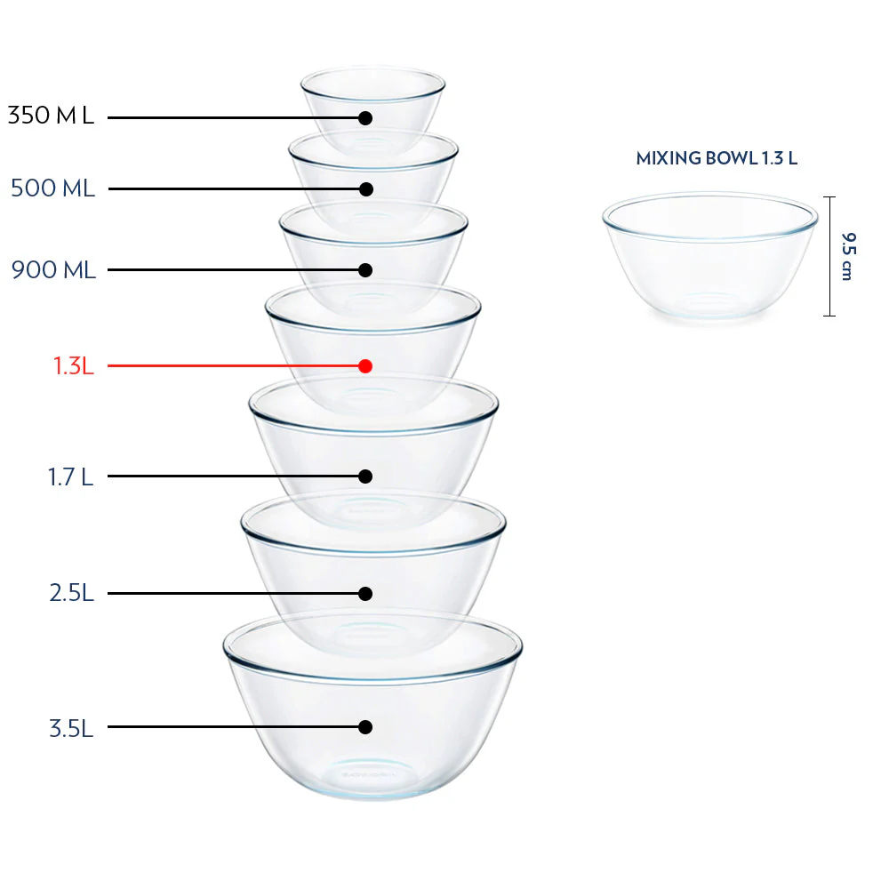 Select Mixing Bowl with Blue Lid Set of 2, 1.3L+1.3L - Image 3