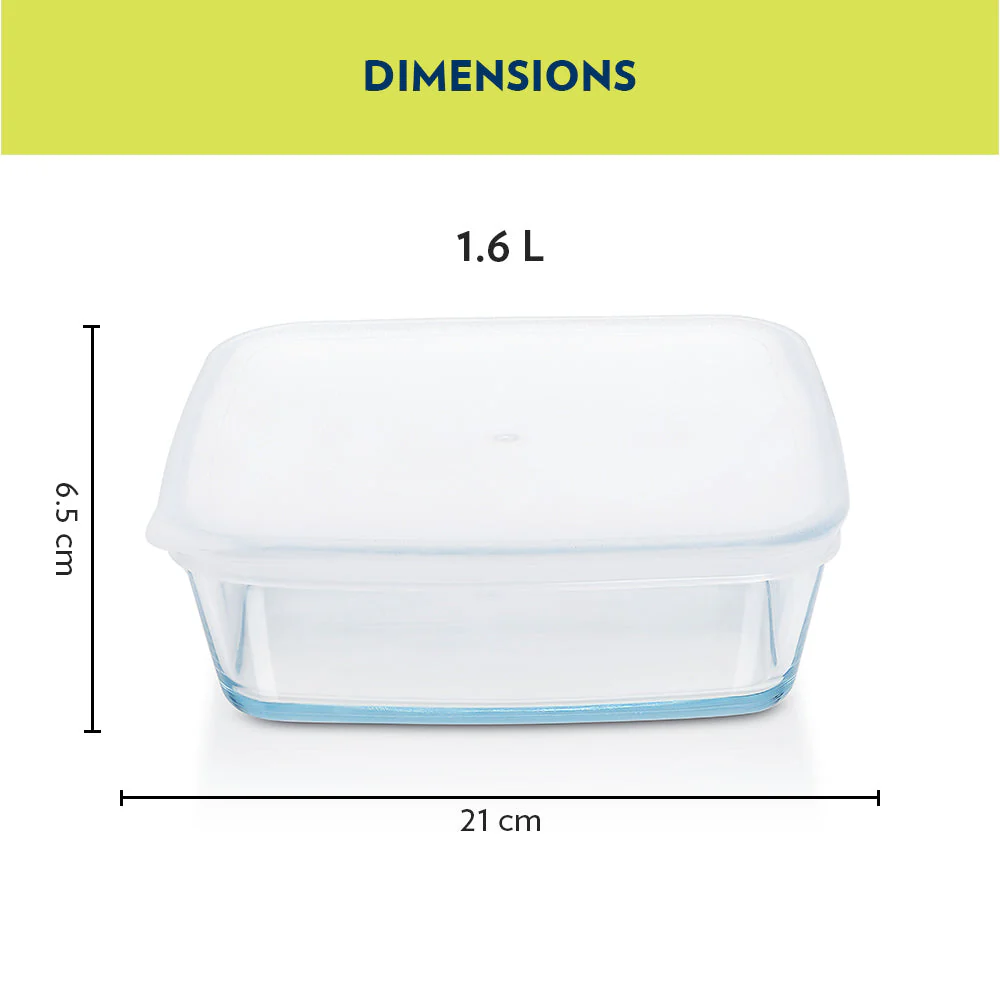 Square Baking Dish with lid, 1.6L - Image 3