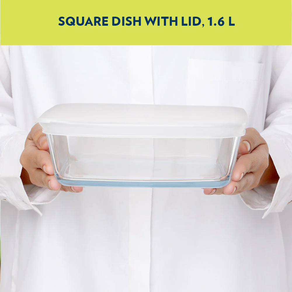 Square Baking Dish with lid, 1.6L - Image 4