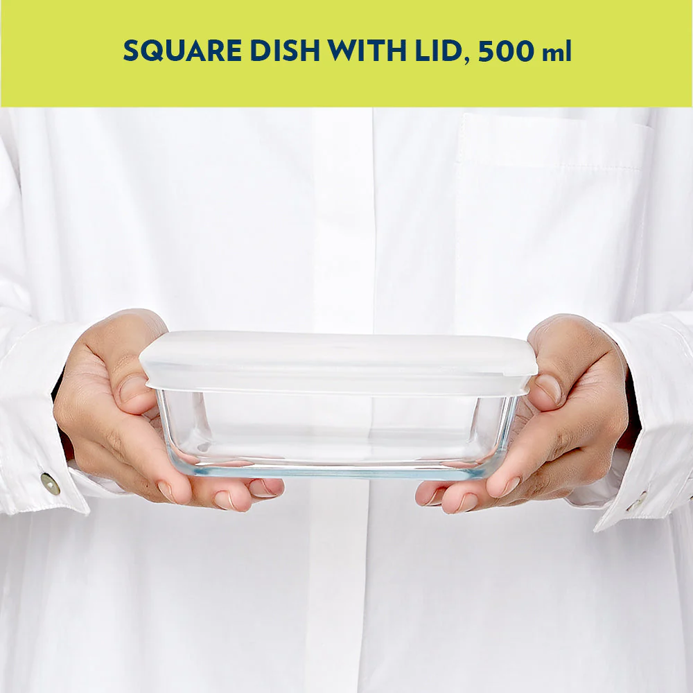 Square Baking Dish with lid, 500ml - Image 4