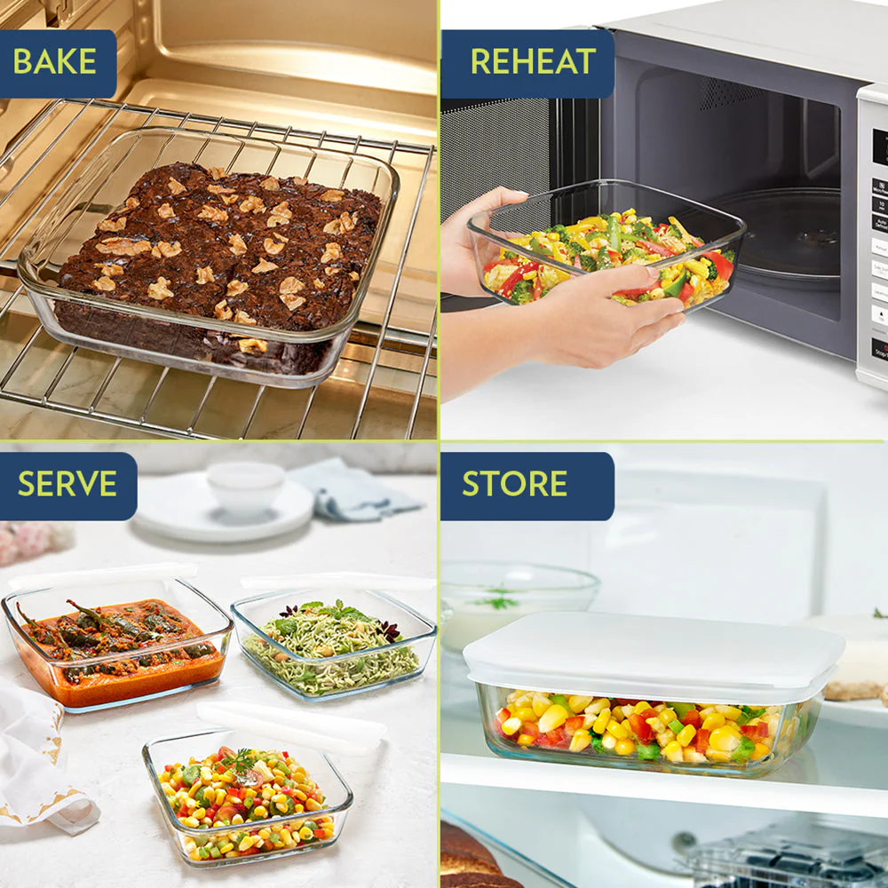 Square Baking Dish with lid, 500ml - Image 6