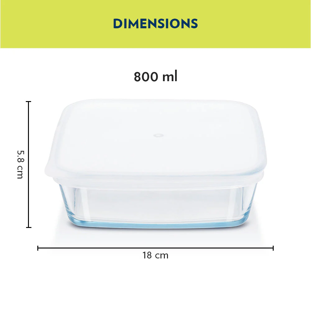Square Baking Dish with lid, 800ml - Image 3