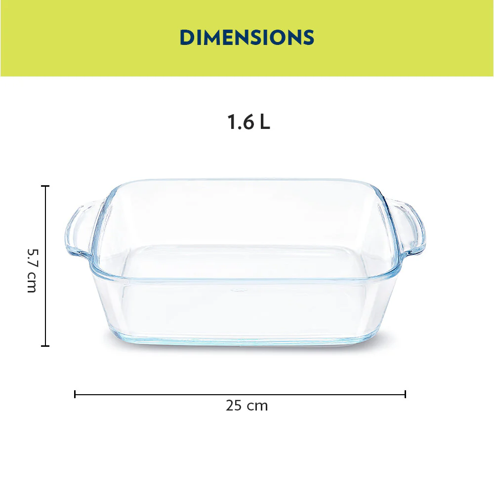 Square Baking Dish with handle, 1.6L - Image 3