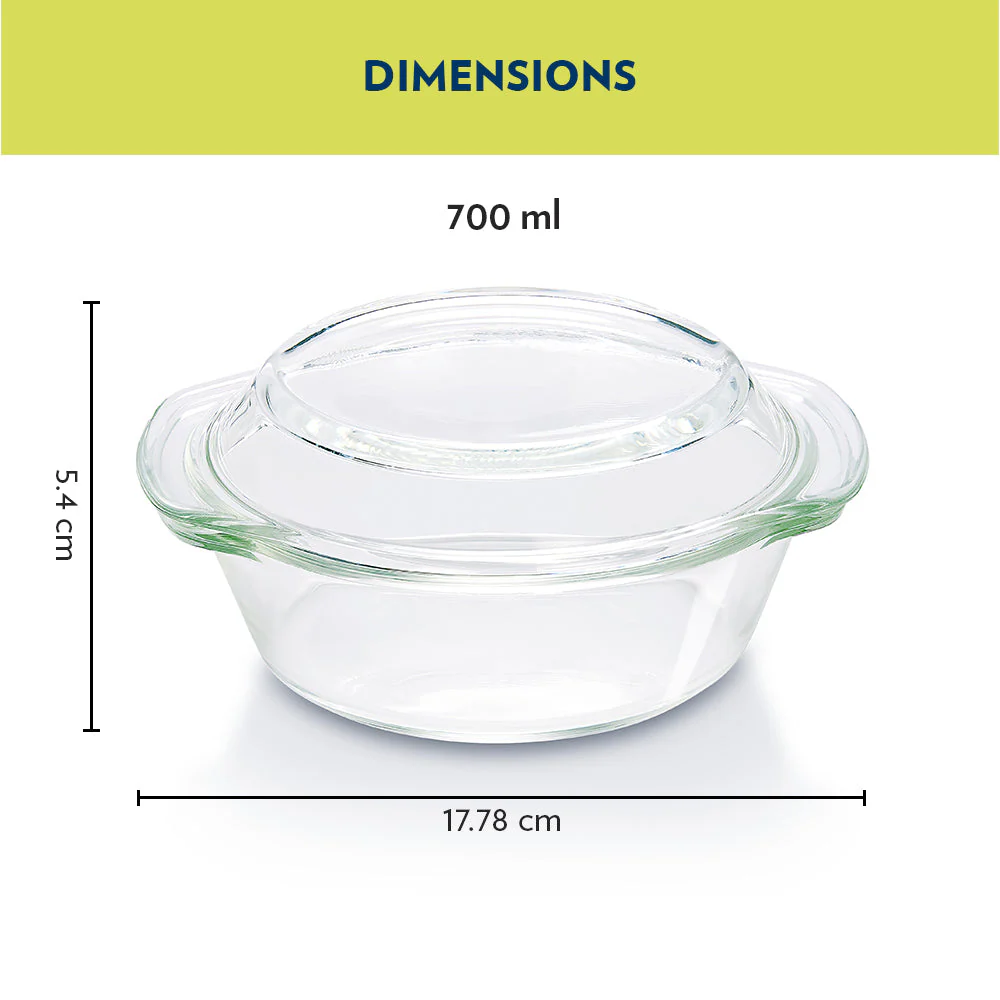 Borosil Round Casserole w Lid - Image 3