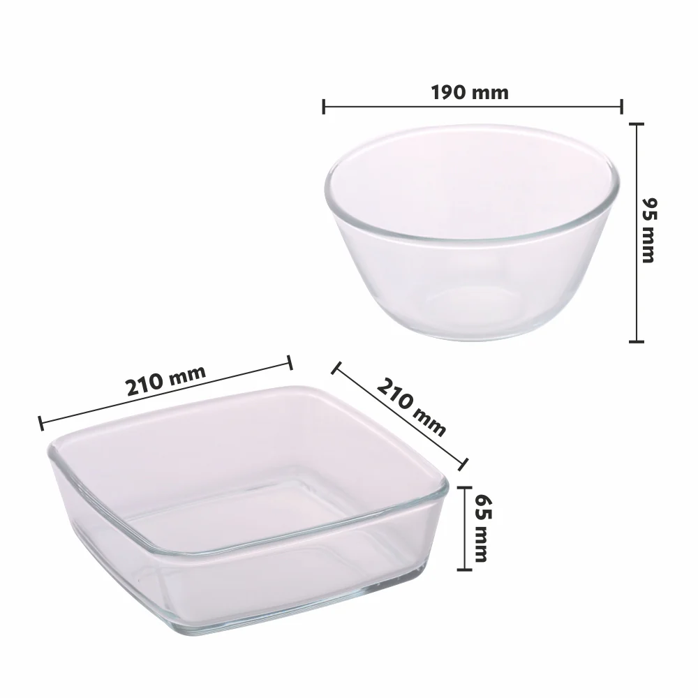Serving Set: Bowl + Dish, 1.3L Bowl + 1.6L Dish - Image 2