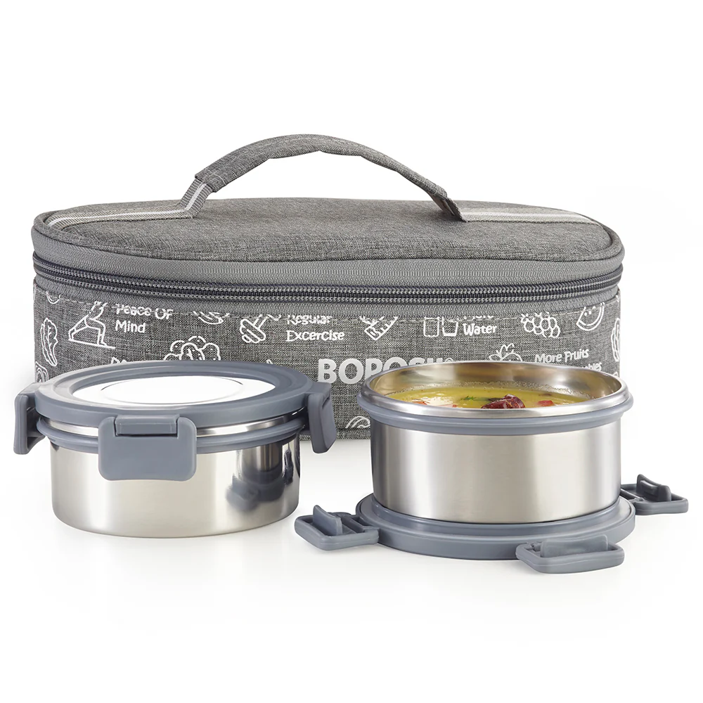 Slate Round Stainless Steel Lunchbox - Image 2