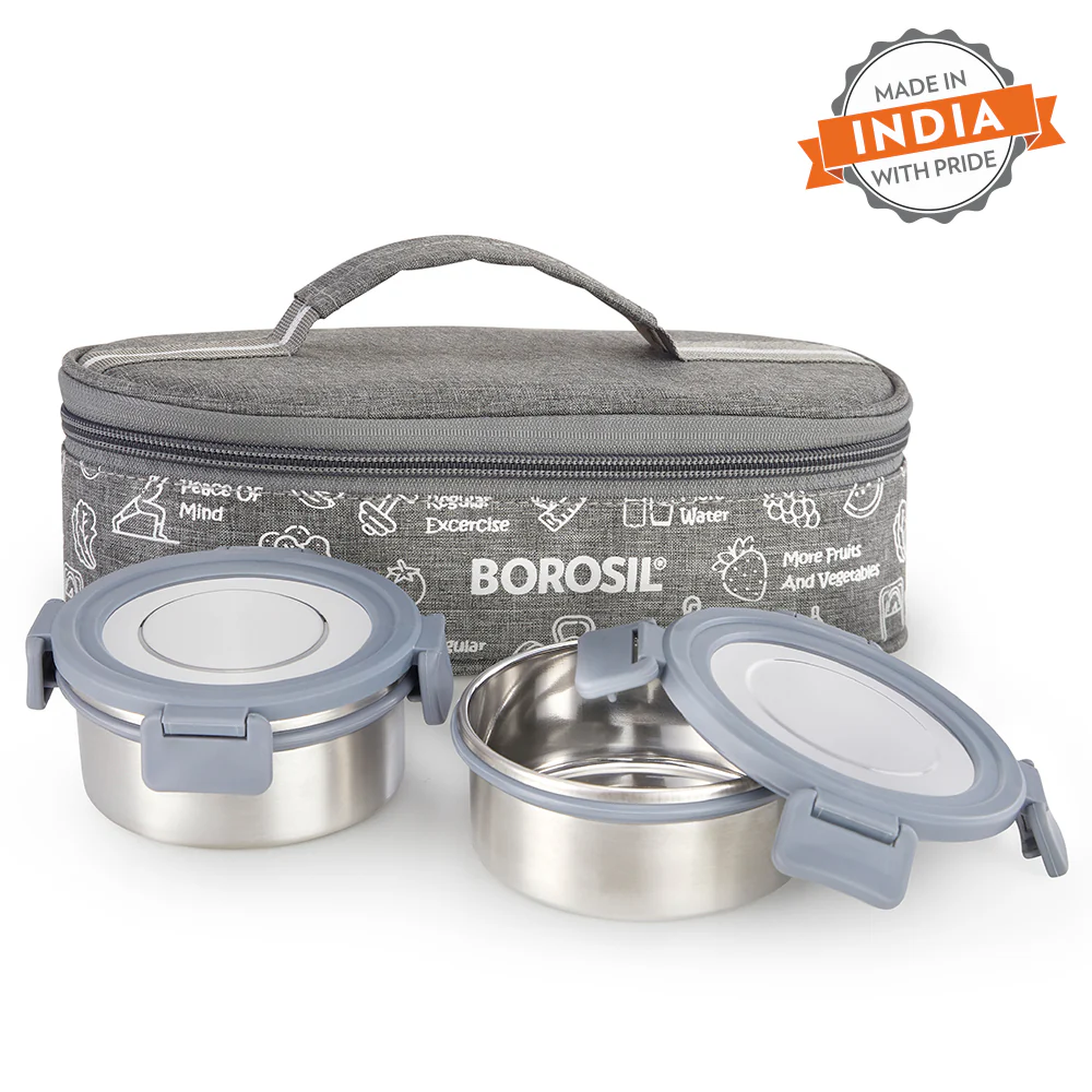 Slate Round Stainless Steel Lunchbox - Image 3