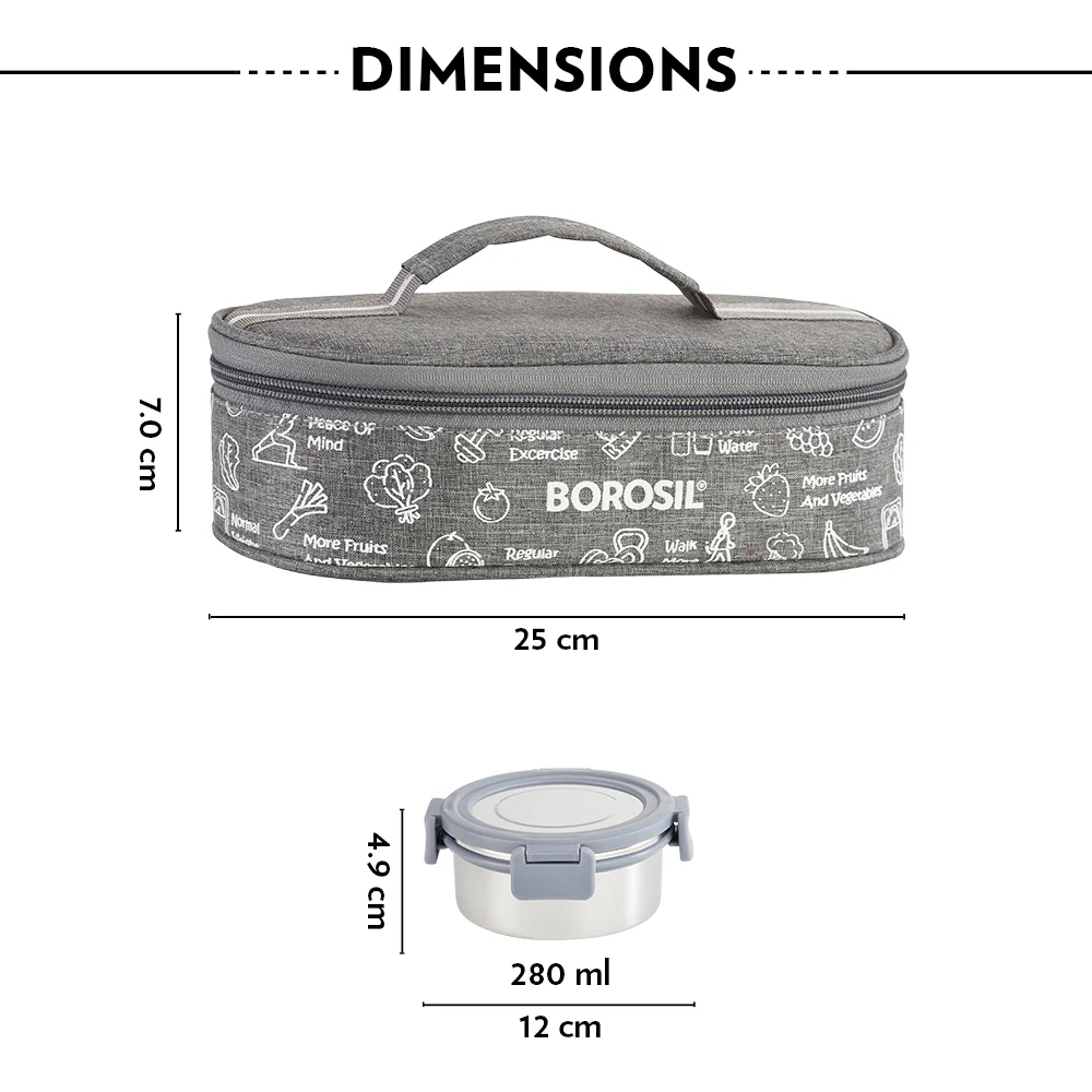 Slate Round Stainless Steel Lunchbox - Image 4