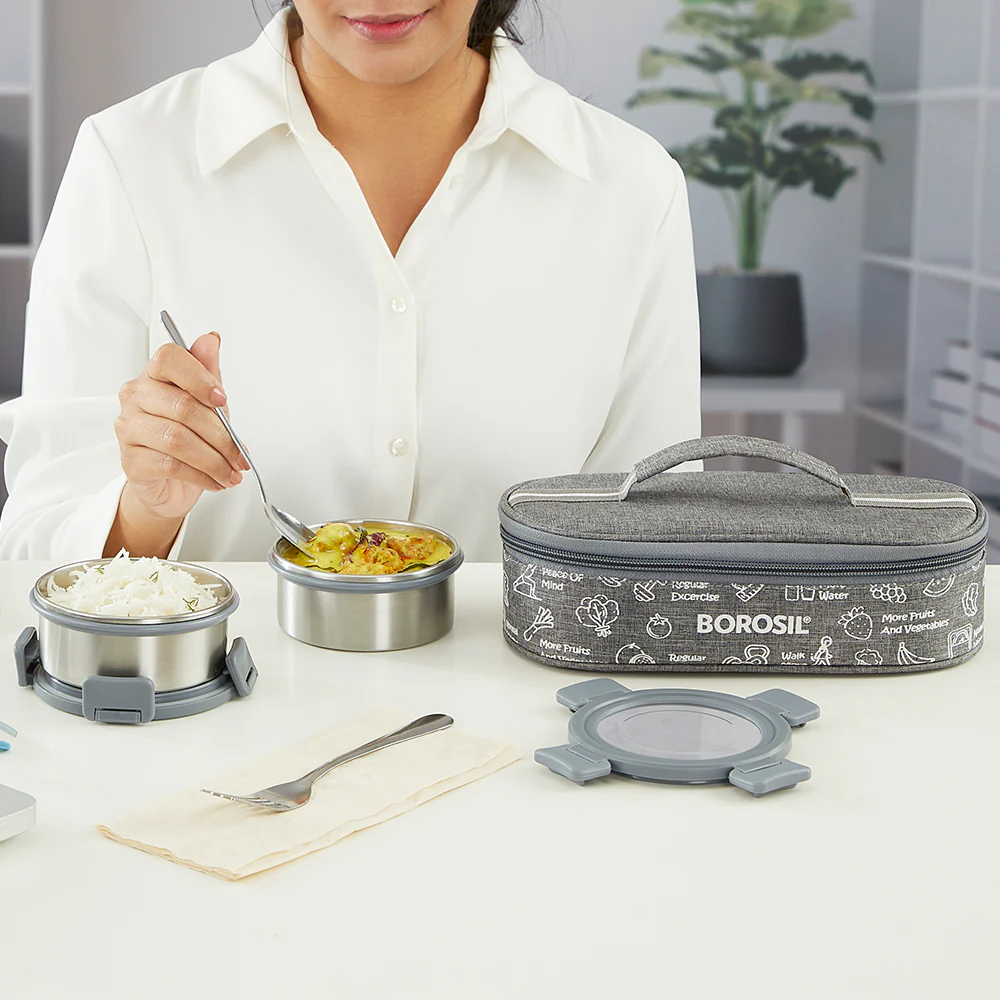 Slate Round Stainless Steel Lunchbox - Image 9