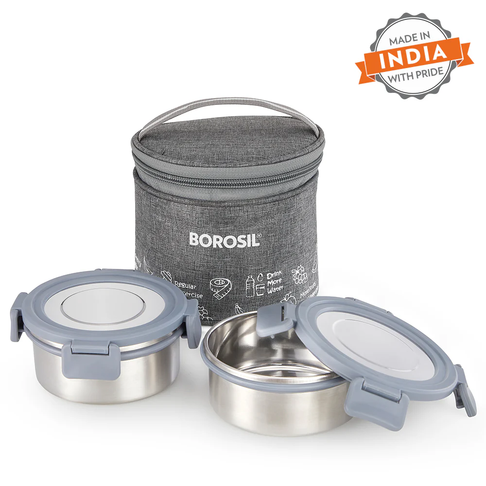 Slate Round Stainless Steel Lunchbox - Image 3
