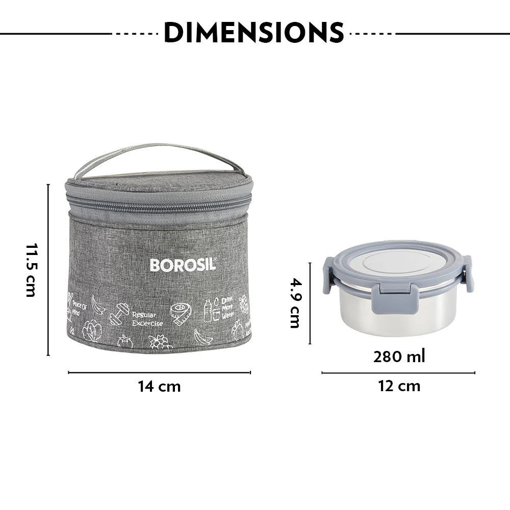 Slate Round Stainless Steel Lunchbox - Image 4