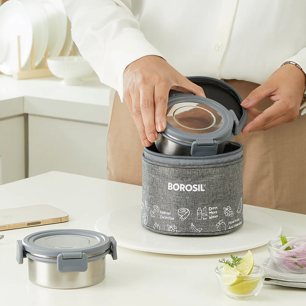 Slate Round Stainless Steel Lunchbox - Image 7