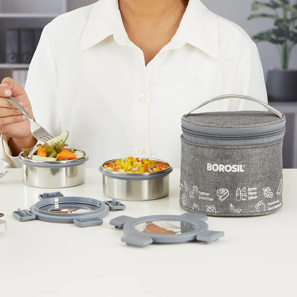 Slate Round Stainless Steel Lunchbox - Image 9
