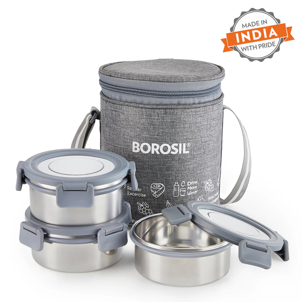 Slate Round Stainless Steel Lunchbox - Image 3