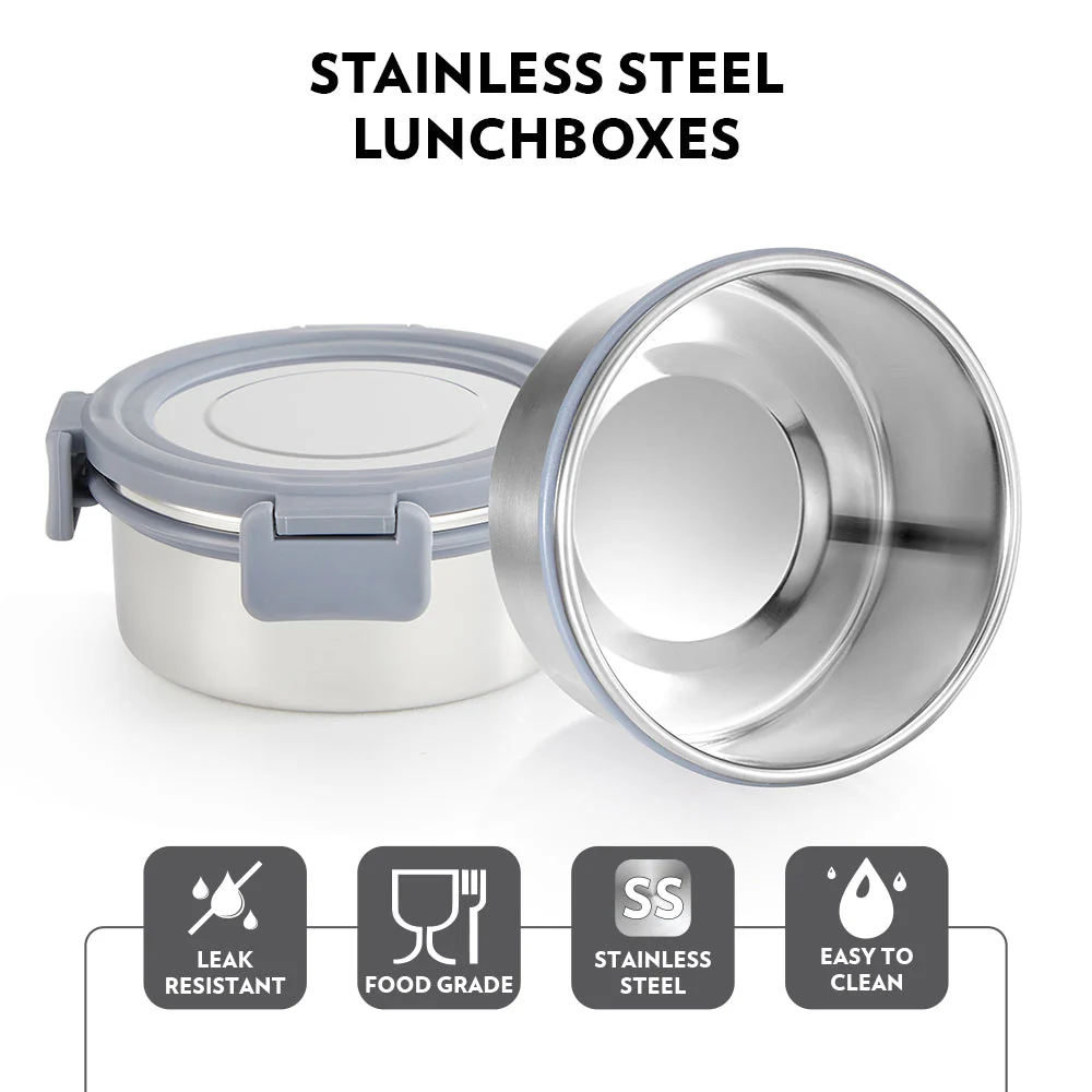 Slate Round Stainless Steel Lunchbox - Image 6