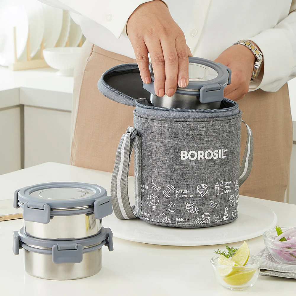 Slate Round Stainless Steel Lunchbox - Image 7