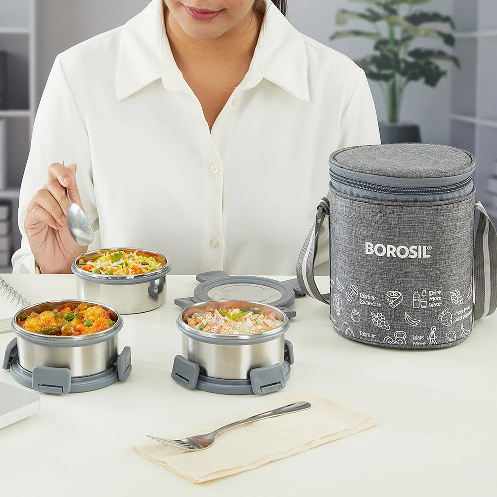 Slate Round Stainless Steel Lunchbox - Image 9