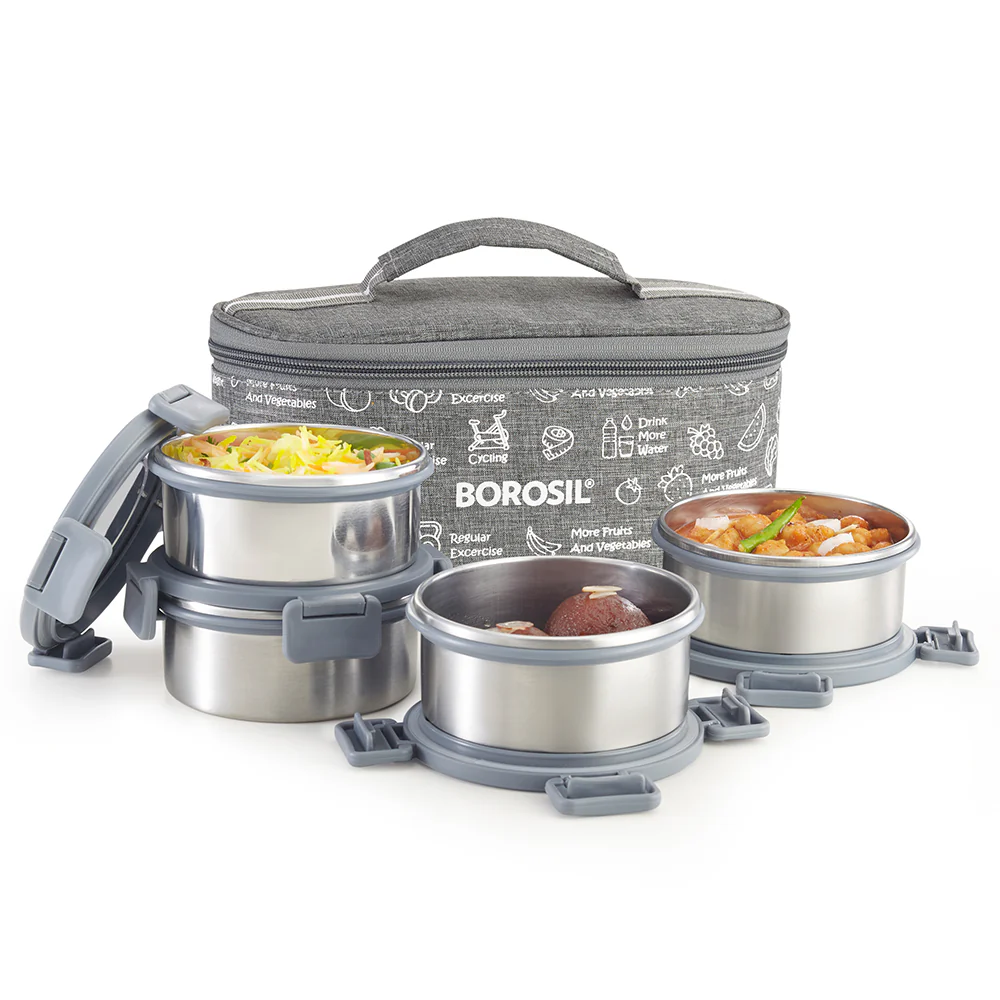Slate Round Stainless Steel Lunchbox - Image 2