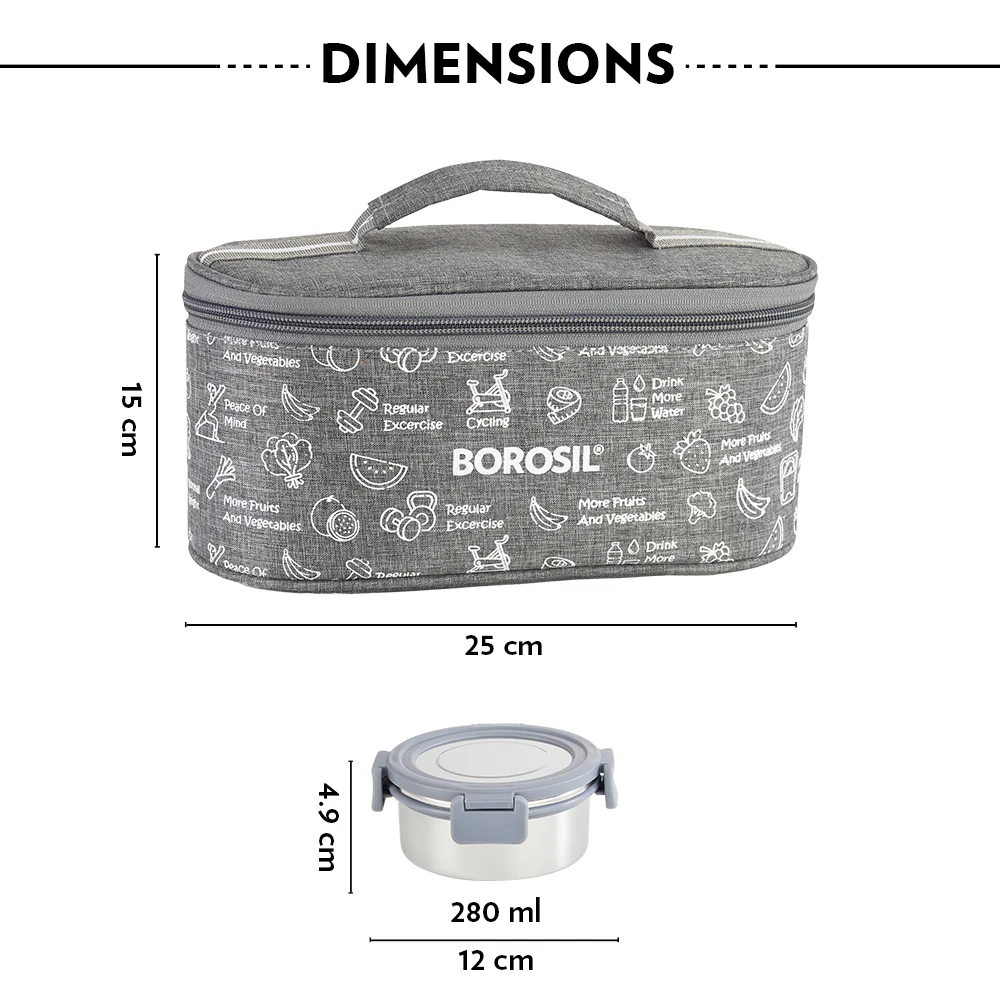 Slate Round Stainless Steel Lunchbox - Image 4