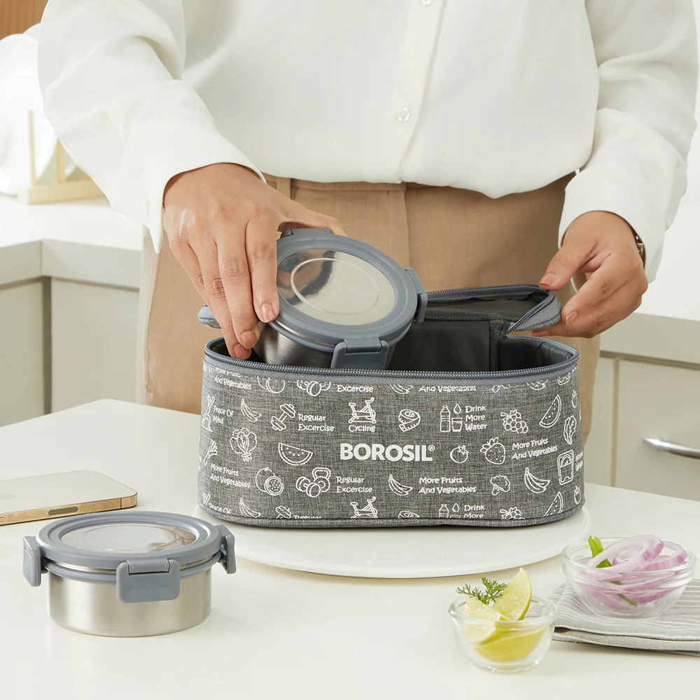 Slate Round Stainless Steel Lunchbox - Image 7