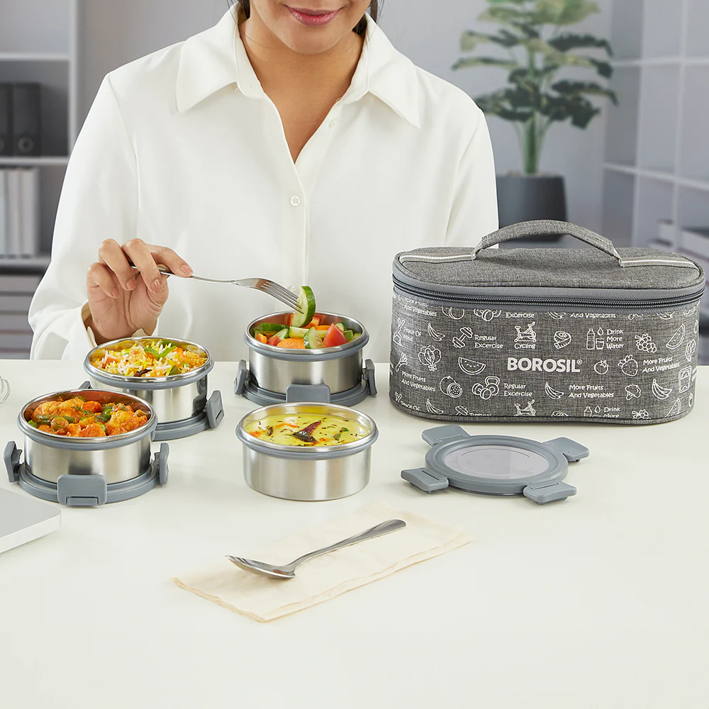 Slate Round Stainless Steel Lunchbox - Image 9