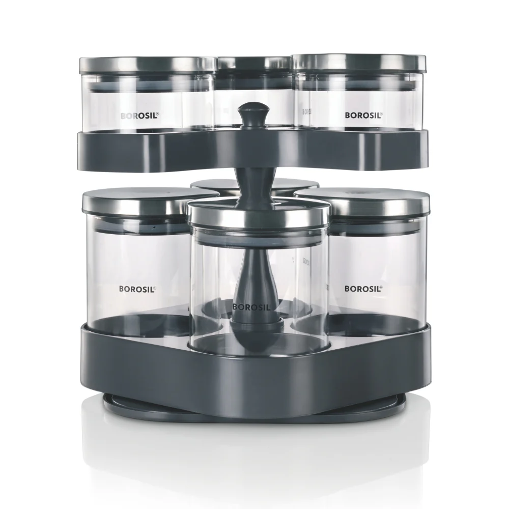 Spin n Store Tray with Classic Glass Jars, SS lid - Image 5