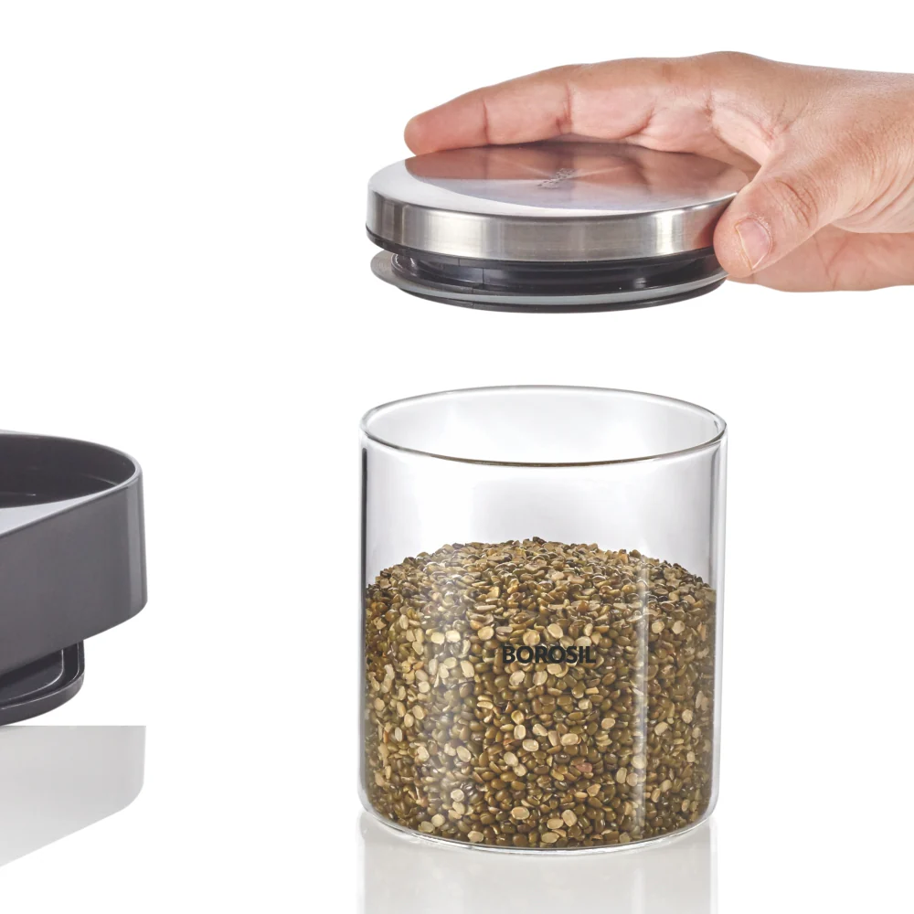Spin n Store Tray with Classic Glass Jars, SS lid - Image 9