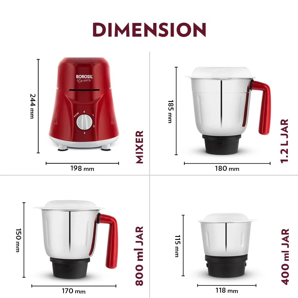 Star Mixer Grinder-Maroon - Image 3