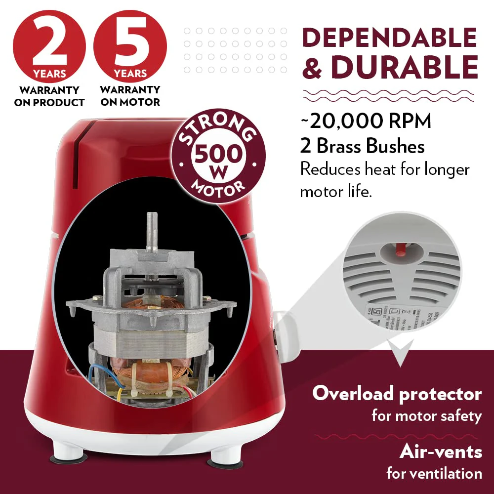 Star Mixer Grinder-Maroon - Image 6